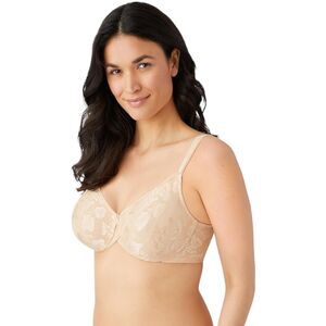 NWT Wacoal Awareness Full Figure Underwire Bra Size 34D Beige Natural Nude Sand